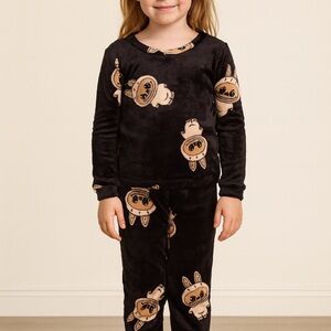 Labubu Cozy Black Kids Pajamas